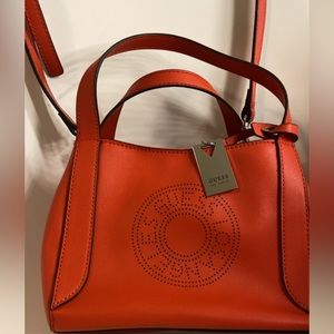 orange/red Guess purse